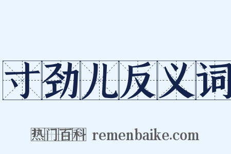 寸劲儿反义词是什么意思的图片